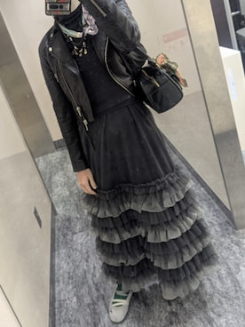 「アイテム（ボストンバッグ）」を使った、しーばいあろえさん（レディース・157cm）の冬コーディネート