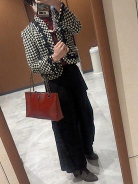 「CHANEL（シャネル）のアイテム（バッグ）」を使った、しーばいあろえさん（レディース・157cm）の冬コーディネート
