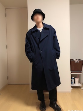 「niko and...（ニコアンド）のアイテム（ステンカラーコート）」を使った、UTAさん（メンズ・173cm）の秋コーディネート
