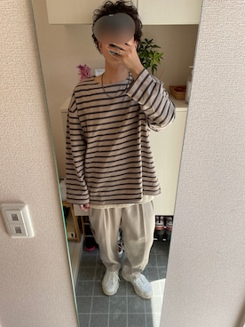 「shiki tokyo（シキトウキョウ）のアイテム（スニーカー）」を使った、tomoさん（メンズ・172cm）の春コーディネート