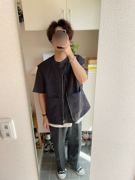 「LHME（エルエイチエムイー）のアイテム（アクセサリー）」を使った、tomoさん（メンズ・173cm）の秋コーディネート
