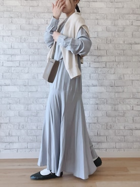「アイテム（シャツワンピース）」を使った、くつまるさん（レディース・161cm・30代）の春コーディネート
