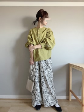 「ピスタチオ」｜「アイテム（バレエシューズ）」を使った、くつまるさん（レディース・161cm）の冬コーディネート