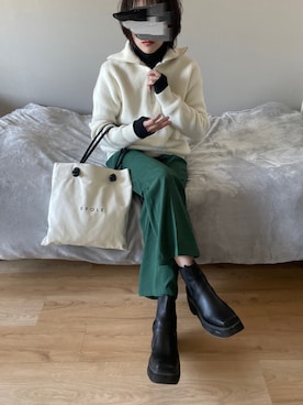 くつまるさん（レディース・161cm）の冬コーディネート