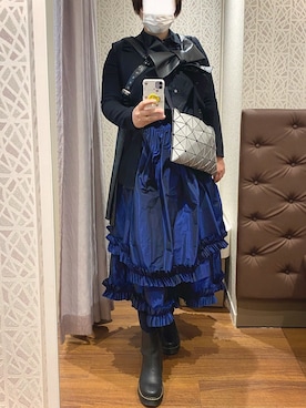 「Yohji Yamamoto（ヨウジヤマモト）のアイテム（ジャケット/アウター）」を使った、ladybugさん（レディース・170cm）の冬コーディネート