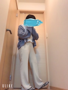 「LOWRYS FARM（ローリーズファーム）のセンタープレスカラーフレアパンツ　870189（その他パンツ）」を使った、7uki25さん（レディース・156cm）の秋コーディネート