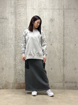 「新作」｜「アイテム（スウェット）」を使った、Mizukiさん（レディース・158cm）の冬コーディネート