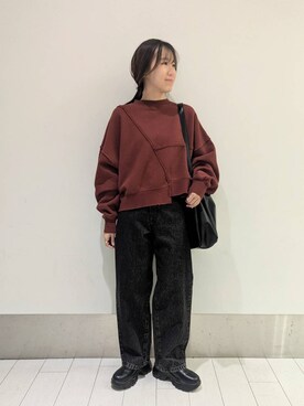 「アイテム（スウェット）」を使った、kazuponさん（レディース・153cm・30代）の冬コーディネート