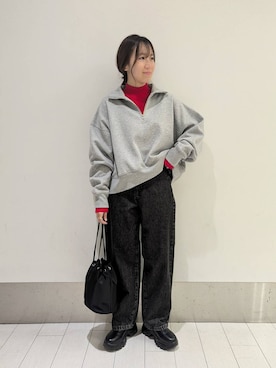 「アイテム（スウェット）」を使った、kazuponさん（レディース・153cm・30代）の冬コーディネート