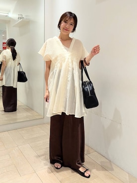 「アイテム（シャツ/ブラウス）」を使った、kazuponさん（レディース・153cm・30代）の夏コーディネート