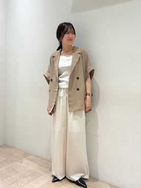 「LOWRYS FARM（ローリーズファーム）のアイテム（ジャケット/アウター）」を使った、kazuponさん（レディース・153cm）の春コーディネート