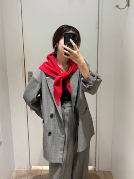 「アイテム（ストール/ショール）」を使った、kazuponさん（レディース・153cm・30代）の秋コーディネート