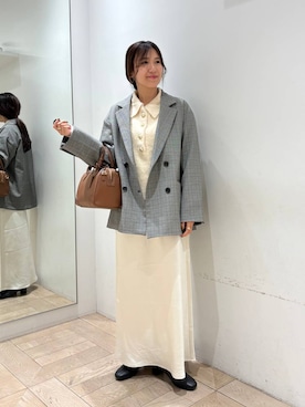 「アイテム（テーラードジャケット）」を使った、kazuponさん（レディース・153cm・30代）の秋コーディネート