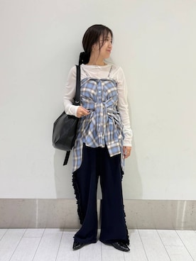 「アイテム（スウェットパンツ）」を使った、kazuponさん（レディース・153cm・30代）の秋コーディネート