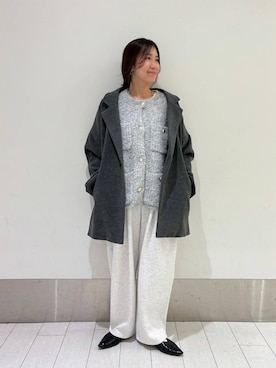 「アイテム（スウェットパンツ）」を使った、kazuponさん（レディース・153cm・30代）の冬コーディネート