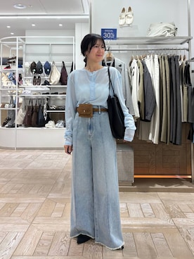 「LOWRYS FARM（ローリーズファーム）のニットパンプス 635642（パンプス、ブラック系）」を使った、kazuponさん（レディース・153cm）の春コーディネート