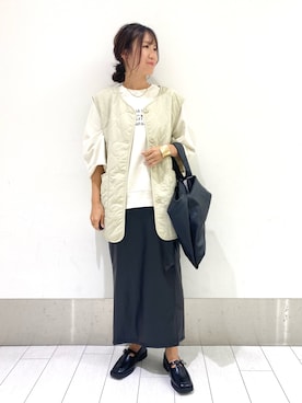 「ローリーズファーム(LOWRYS FARM)」｜「アイテム（その他アウター）」を使った、kazuponさん（レディース・153cm）の秋コーディネート