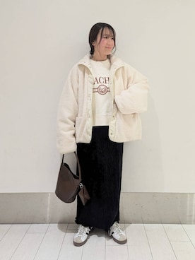 「アイテム（スウェット）」を使った、kazuponさん（レディース・153cm・30代）の冬コーディネート