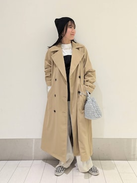 「アイテム（トレンチコート）」を使った、kazuponさん（レディース・153cm・30代）の春コーディネート