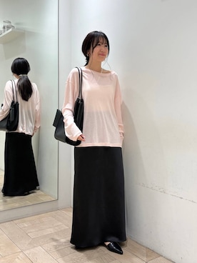 「LOWRYS FARM（ローリーズファーム）のメタルバレッタ　265411（バレッタ/ヘアクリップ、ゴールド系）」を使った、kazuponさん（レディース・153cm）の春コーディネート