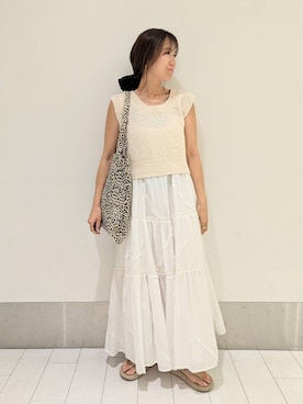 「アイテム（バレッタ/ヘアクリップ）」を使った、kazuponさん（レディース・153cm・30代）の夏コーディネート