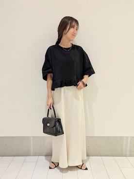 「アイテム（ボストンバッグ）」を使った、kazuponさん（レディース・153cm・30代）の夏コーディネート