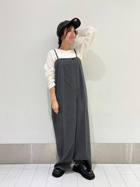 「アイテム（サロペット/オーバーオール）」を使った、kazuponさん（レディース・153cm）の秋コーディネート