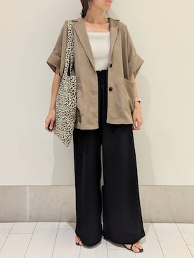 「LOWRYS FARM（ローリーズファーム）のLFガラトートBAG 284403（トートバッグ）」を使った、kazuponさん（レディース・153cm・30代）の夏コーディネート