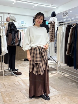 「LOWRYS FARM（ローリーズファーム）のソフトウラケプルオーバー  579079（スウェット）」を使った、kazuponさん（レディース・153cm）の秋コーディネート