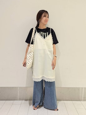 「アイテム（キャミソール）」を使った、kazuponさん（レディース・153cm・30代）の夏コーディネート