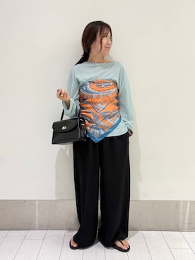 「アイテム（ストール/ショール）」を使った、kazuponさん（レディース・153cm・30代）の夏コーディネート