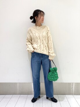 「LOWRYS FARM（ローリーズファーム）のストレッチヒールブーツ　851418（ブーツ）」を使った、kazuponさん（レディース・153cm）の秋コーディネート