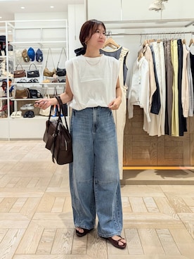 「アイテム（ヘアアクセサリー）」を使った、kazuponさん（レディース・153cm）の夏コーディネート