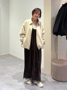 「LOWRYS FARM（ローリーズファーム）のアイテム（ワンピース）」を使った、kazuponさん（レディース・153cm）の秋コーディネート