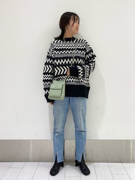 「LOWRYS FARM（ローリーズファーム）のストレッチヒールブーツ　851418（ブーツ）」を使った、kazuponさん（レディース・153cm）の冬コーディネート