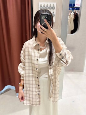 「LOWRYS FARM（ローリーズファーム）のストレッチサテンスカート　 290120（スカート、ホワイト系）」を使った、kazuponさん（レディース・153cm）の夏コーディネート