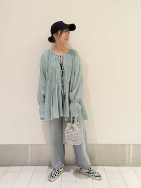 「アイテム（キャップ）」を使った、kazuponさん（レディース・153cm・20代）の春コーディネート