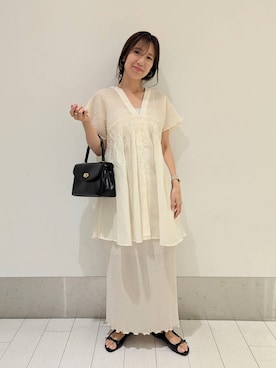 「アイテム（ボストンバッグ）」を使った、kazuponさん（レディース・153cm・30代）の夏コーディネート