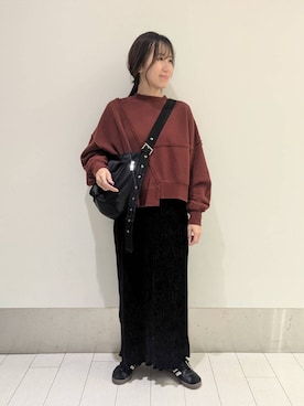 「アイテム（スウェット）」を使った、kazuponさん（レディース・153cm・30代）の冬コーディネート