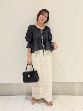 「アイテム（ボストンバッグ）」を使った、kazuponさん（レディース・153cm・30代）の夏コーディネート