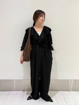 「アイテム（オールインワン・サロペット）」を使った、kazuponさん（レディース・153cm・30代）の秋コーディネート