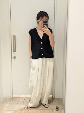「低身長」｜「アイテム（キャミソール）」を使った、kazuponさん（レディース・153cm）の夏コーディネート