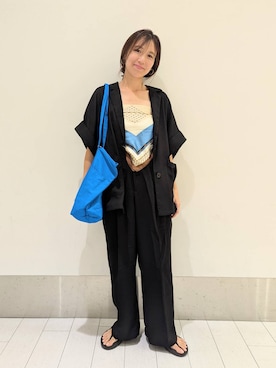「ママコーデ」｜「アイテム（財布/小物）」を使った、kazuponさん（レディース・153cm）の夏コーディネート