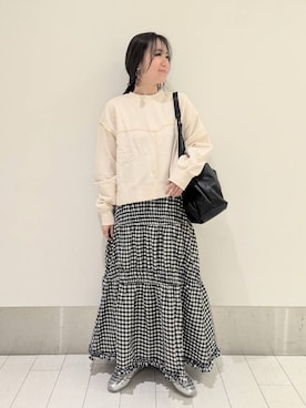 「アイテム（スウェット）」を使った、kazuponさん（レディース・153cm・30代）の春コーディネート
