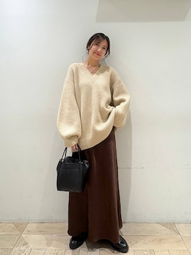 「アイテム（ローファー）」を使った、kazuponさん（レディース・153cm・30代）の秋コーディネート