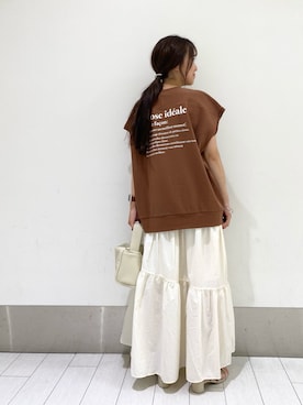 「アイテム（バレッタ/ヘアクリップ）」を使った、kazuponさん（レディース・153cm）の夏コーディネート
