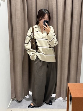 「LOWRYS FARM（ローリーズファーム）のアイテム（ハンドバッグ）」を使った、kazuponさん（レディース・153cm）の秋コーディネート
