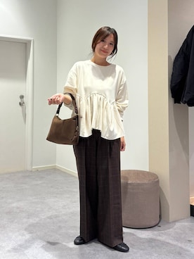 「LOWRYS FARM（ローリーズファーム）のアイテム（ハンドバッグ）」を使った、kazuponさん（レディース・153cm）の秋コーディネート