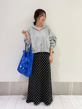 「アイテム（エコバッグ/サブバッグ）」を使った、kazuponさん（レディース・153cm）の秋コーディネート