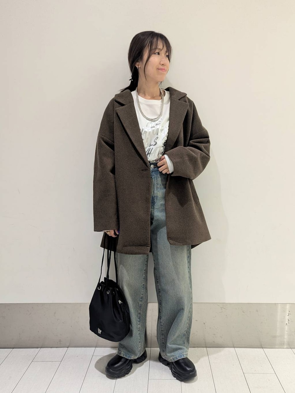 kazupon(LOWRYS FARM 広島パルコ)|LOWRYS FARMのチェスターコートを使ったコーディネート - WEAR